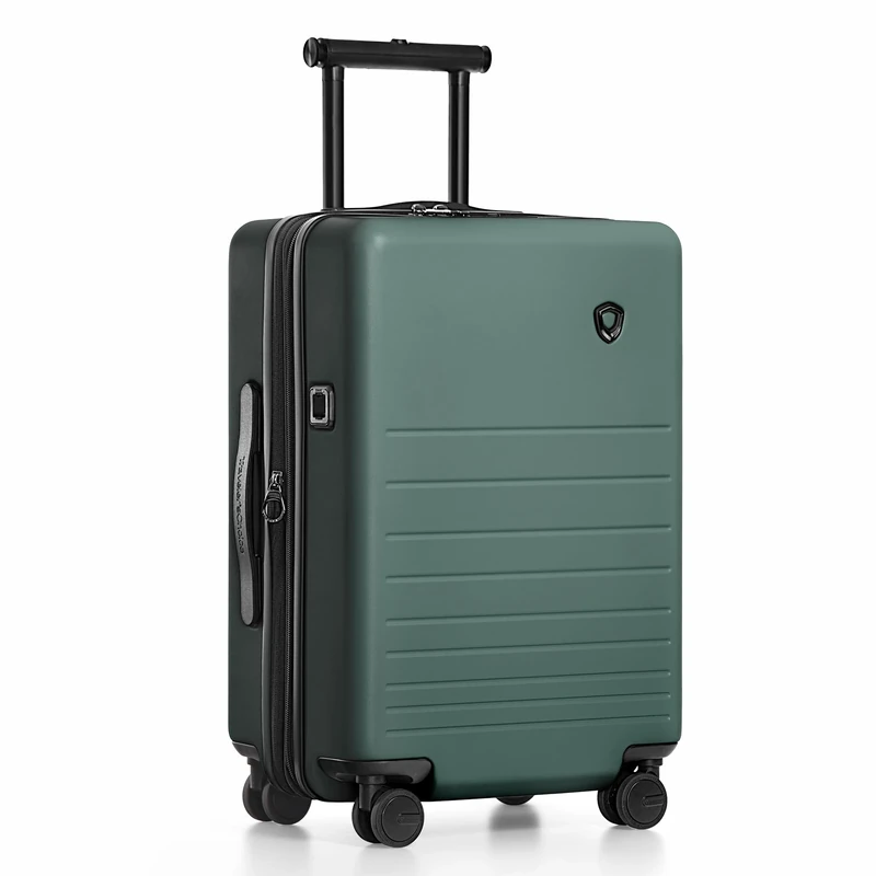 Traveler's Choice Markham Hardside Expandable Luggage, Carry-On 21-Inch Suitcase, Green, Spinner Wheels, TSA Lock
