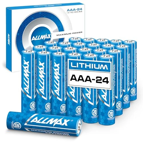 Allmax AAA Maximum Power Lithium Batteries (24 Count) – Longest Lasting, Leakproof, 20-Year Shelf Life, Ultimate Performance (1.5V)