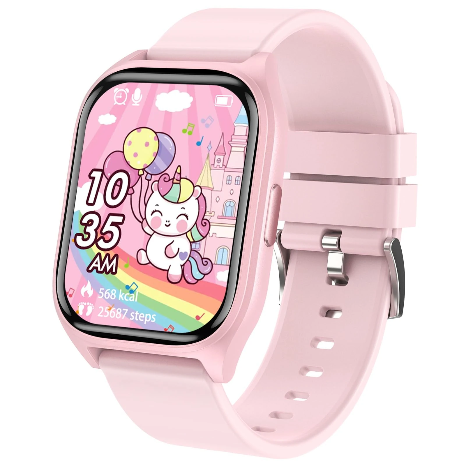 Smooce Kids Smart Watch, Smart Watch for Kids with 20 Sports Modes 14 Puzzle Games Multiple Dials Stopwatch, Birthday Gift for Children 3-12 Years Old (Pink)