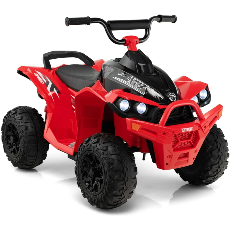GYMAX Kids Electric Quad Bike, 12V Battery Powered Toy Car (Red)