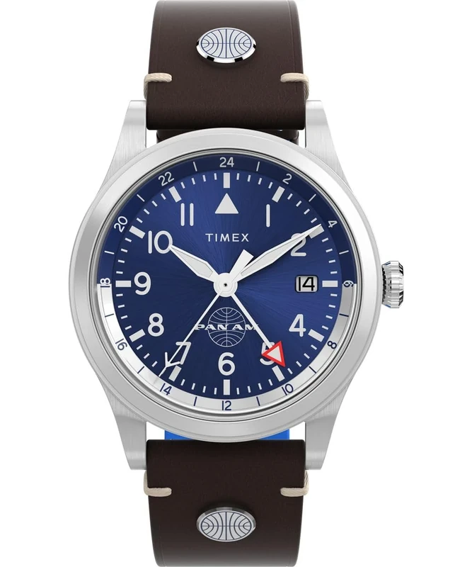 Timex Men Analogue Quartz Watch Waterbury GMT x Pan Am