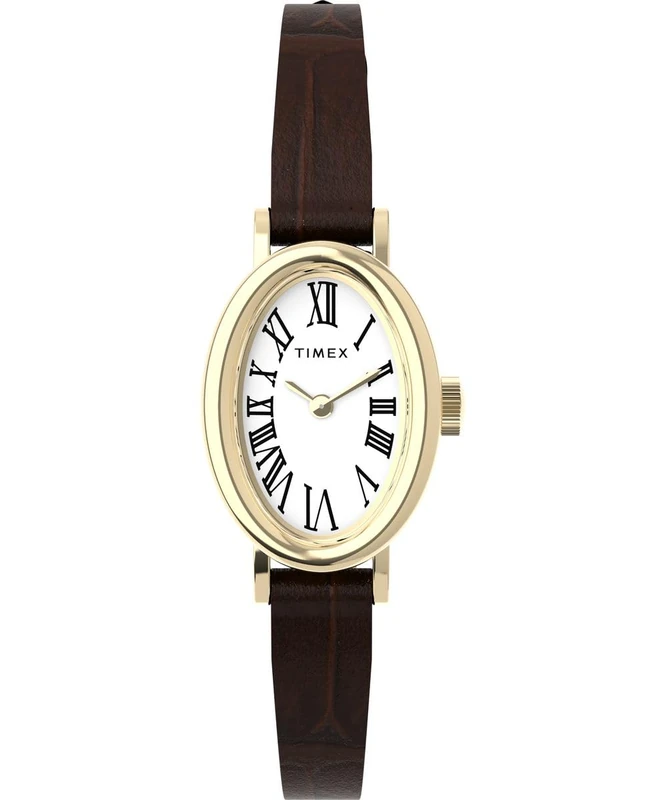 Timex Women's Analogue Quartz Watch with a Leather Strap Cavatina