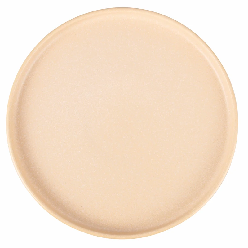 Villa d'Este Home Tivoli Set of 6 Deep Plates Matt Stone Effect Stoneware, Sand, Berlin - Image 1