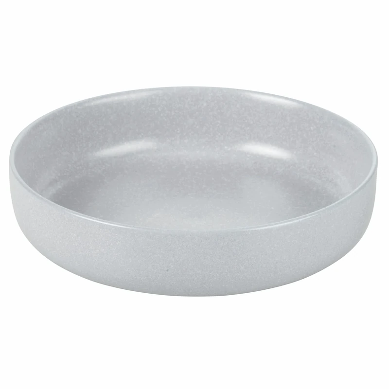 Villa d'Este Home Tivoli Set of 6 Flat Plate Matt Stone Effect Stoneware, Indigo, Berlin