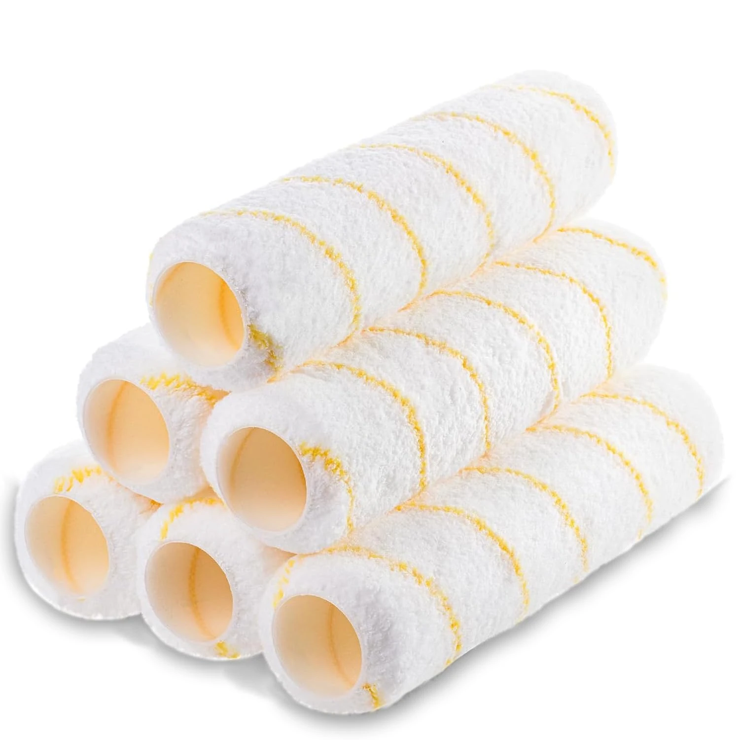 6 Pack 9 Inch Paint Roller Sleeve for Household Wall Painting Tool, Mural Brush for Walls and Ceiling (9 Inch Paint Roller Sleeve)