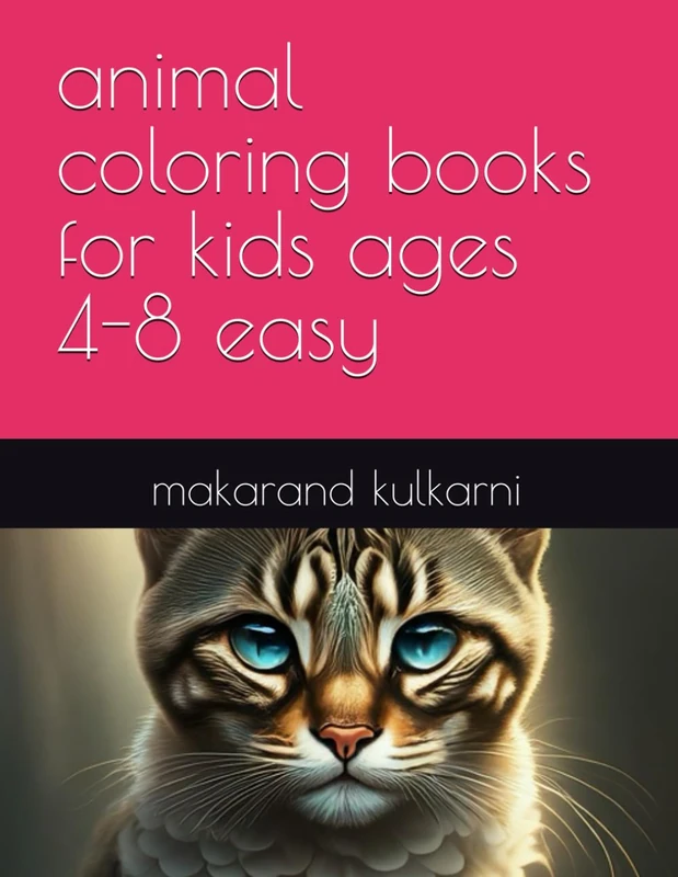 cat coloring book for kids age 4-8 easy