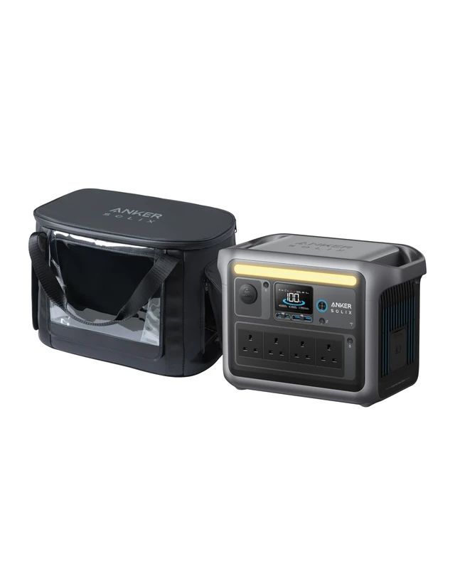 Anker SOLIX C1000 Portable Power Station with Water-Resistant Carry Bag, 1800W Solar Generator, 1056wh LFP (LiFePO4) Battery, 4 AC Outlets, Up to 2400W for Home, Power Outages, and Outdoor Camping