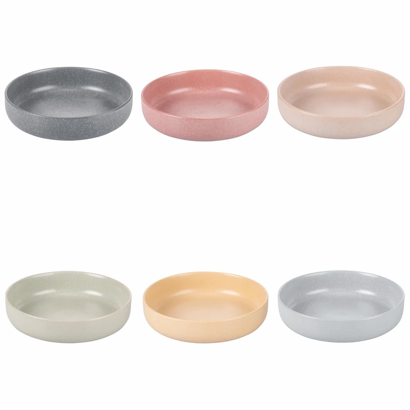 Villa d'Este Home Tivoli Set of 6 Berlin Stoneware Matt Soup Plates