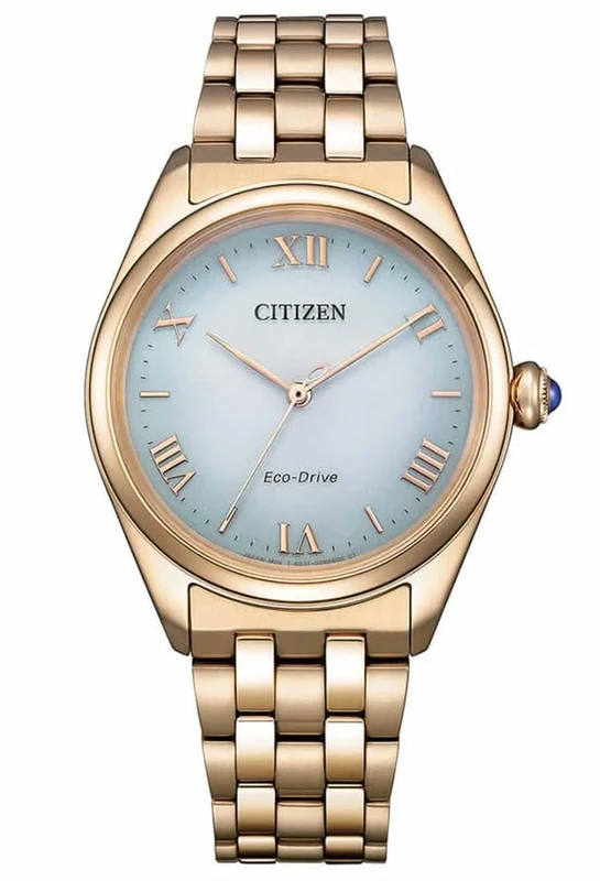 Citizen Women's Analogue Eco-Drive Watch with Stainless Steel Strap EM1143-81X