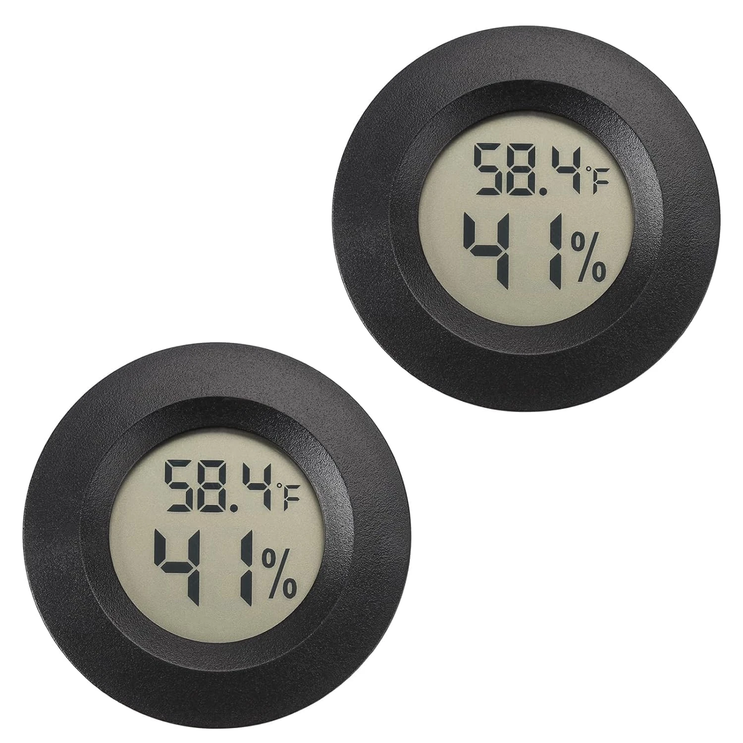 Mini Hygrometer Thermometer Digital Humidity Meter Indoor and Outdoor Humidity Monitor Reptile Thermometer for Humidors Greenhouse Garden Cellar Fahrenheit(℉)/ Celsius(℃)