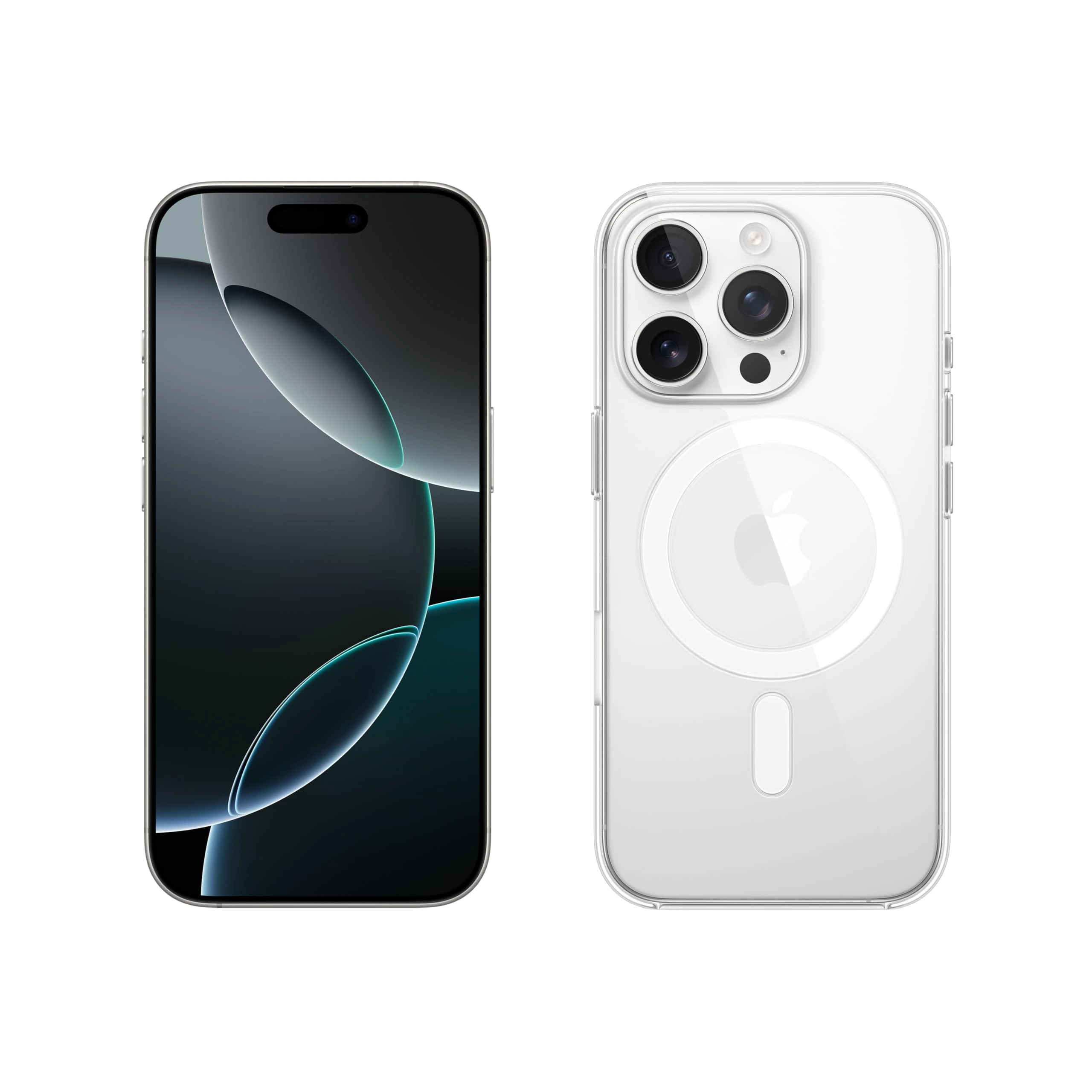 Apple iPhone 16 Pro 1TB: 5G Mobile phone with Apple Intelligence - White Titanium + Clear Case with MagSafe