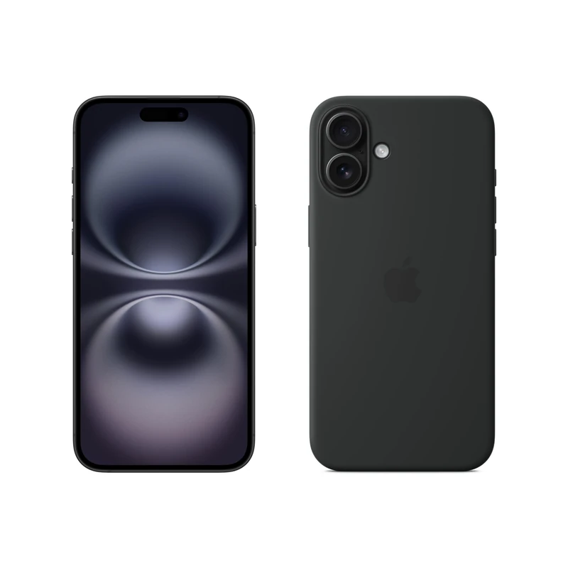 Apple iPhone 16 Plus 256GB: 5G Mobile phone with Apple Intelligence - Black + Silicone Case with MagSafe - Black