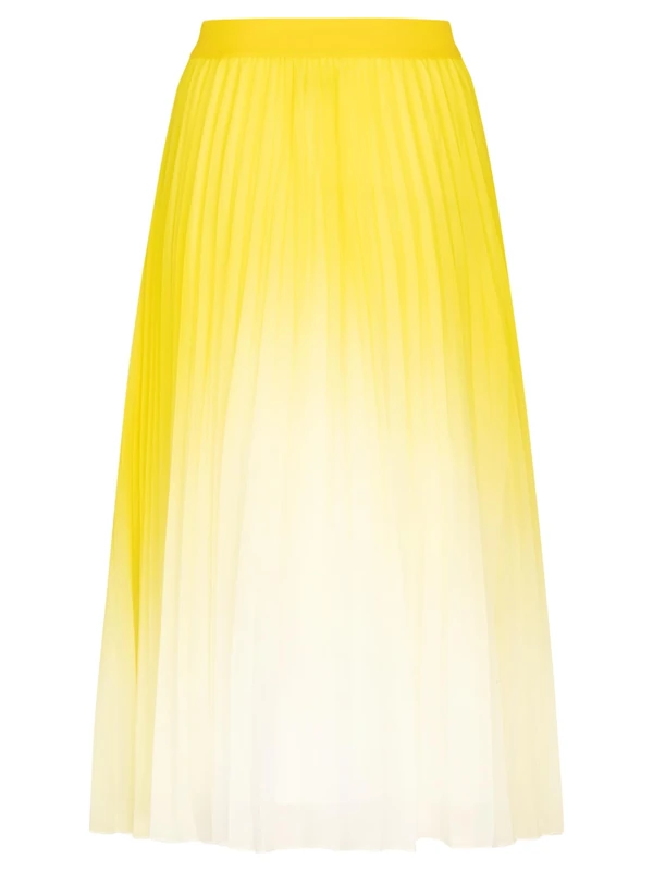 Apart Fashion Women's Apart Plisseerock mit Dip-dye Effekt in Midi Skirt, Vanilla Cream, 20