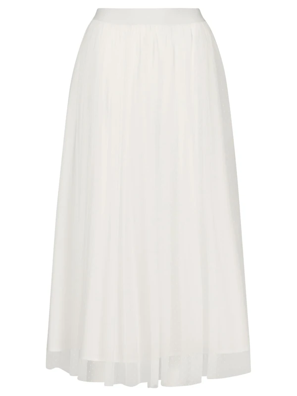 APART Fashion Women's Tüllrock Skirt, Cream, 16