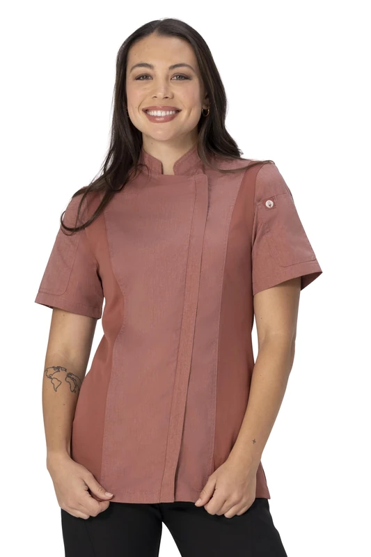 Chef Works Women's Springfield Chef Jacket, Brick, X-Small