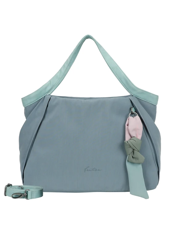Fritzi aus Preussen Women Slouchy Sky Blue Lime Shopper, One Size