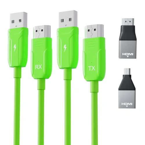 Anytrox Wireless HDMI Transmitter and Receiver, 1080P Wireless HDMI Extender Support 2.4/5GHz Wireless Mirror Screen Streaming for TV Streaming, Meeting Streaming, 50M/ 165FT Streaming Video Receiver