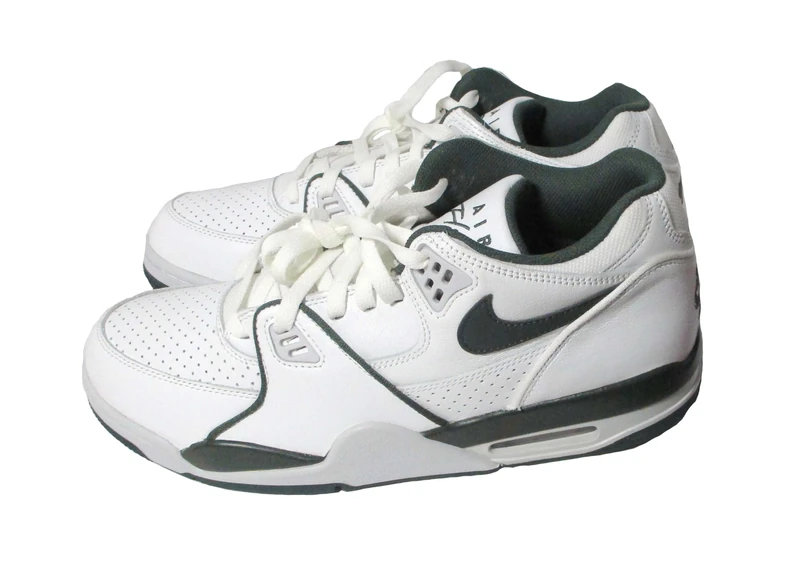 Nike Men's AIR Flight '89 Low Sneaker, Summit White Vintage Green Photon Dust, 8 UK
