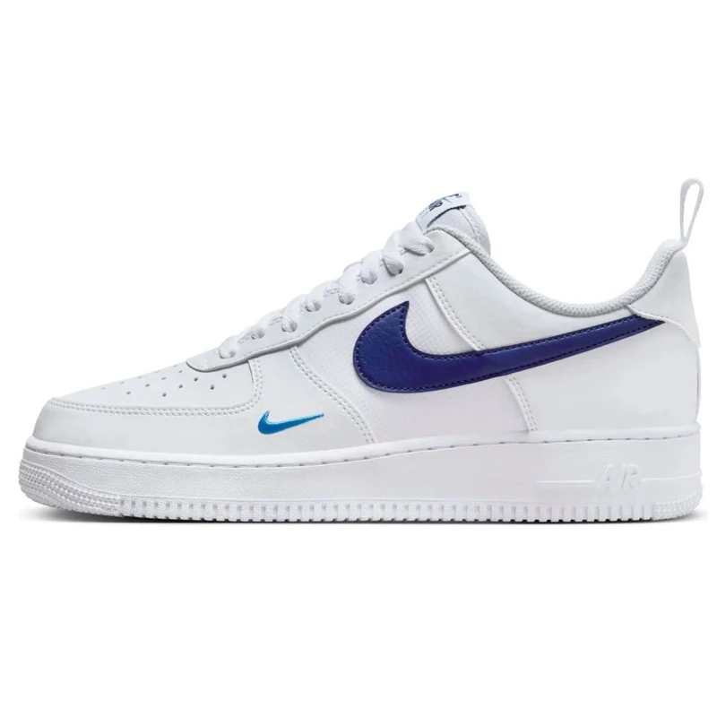 NIKE HF3836-100 Air Force 1 '07 Men White/DEEP Royal Blue-LT Photo Blue UK 8