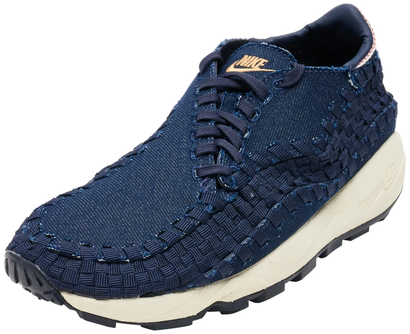 NIKE HF1759-400 Air Footscape Woven Men Denim/Wheat Gold-Obsidian-Coconut Milk UK 6.5