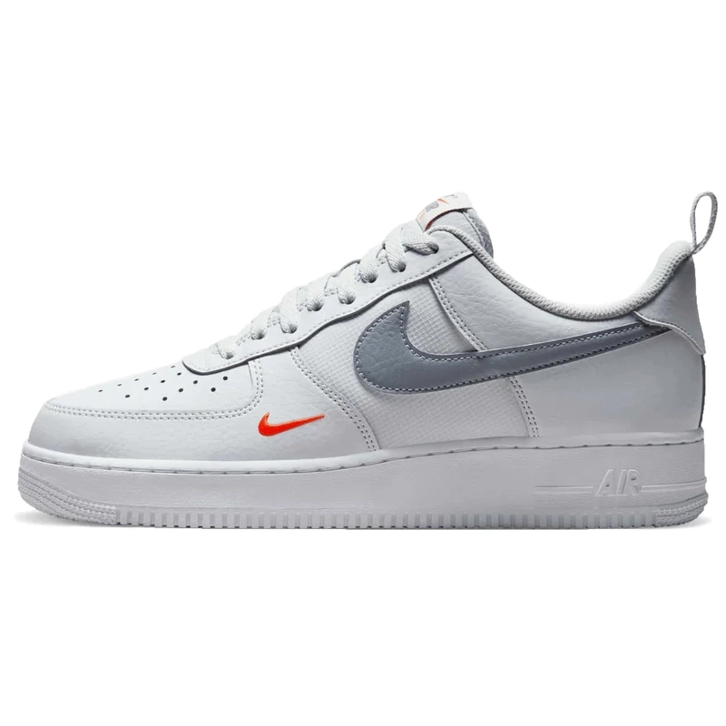 NIKE HF3836-001 Air Force 1 '07 Men Photon DUST/Cool Grey-Safety Orange UK 8