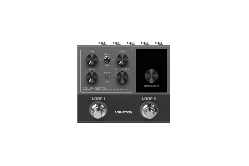 Valeton VLP 200 - Multi-Effects Looper Pedal with 100 Drum Patterns, 30 Effects, Unlimited Overdubs - Compact and Durable Guitar Effects Pedal for Live Performance and Recording