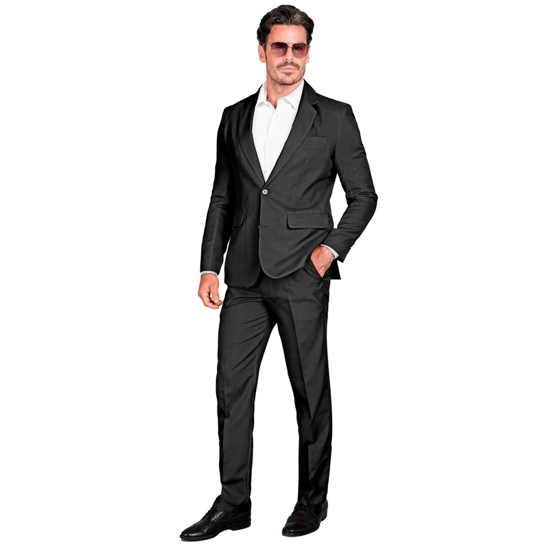 W WIDMANN MILANO Party Fashion - Costume Party Fashion Suit, Black, Jacket and Trousers, Showmen