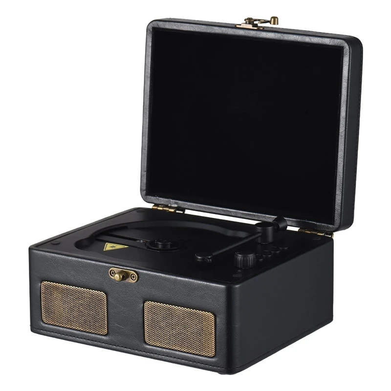 Hanzete Retro CD Player Multifunctional Tray-T Player o Turntables USB Drive Playback Portable CD Player with Remote Control Built-in 2 Speakers Rechargeable Wireless Music Streaming for Home