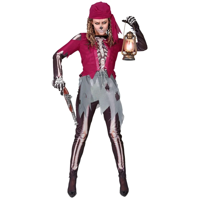 W WIDMANN MILANO Party Fashion 88404 Kostüm Skelett Costume Skeleton Pirate, Multicoloured, XL