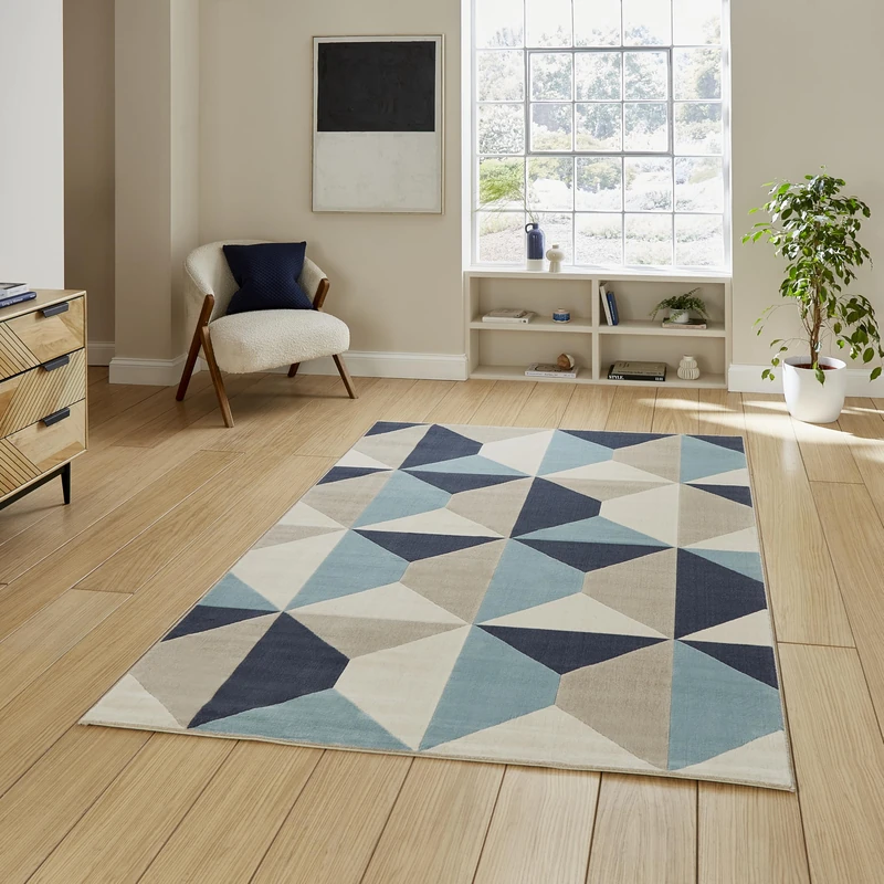 Think Rugs Vancouver 18241 Beige/Blue - 160 x 230