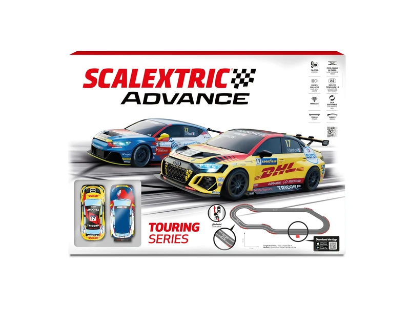SCALEXTRIC - Advance Circuit - Complete Race Track - 2 Cars Included - 1:32 Scale (Set Touring Series Advance)