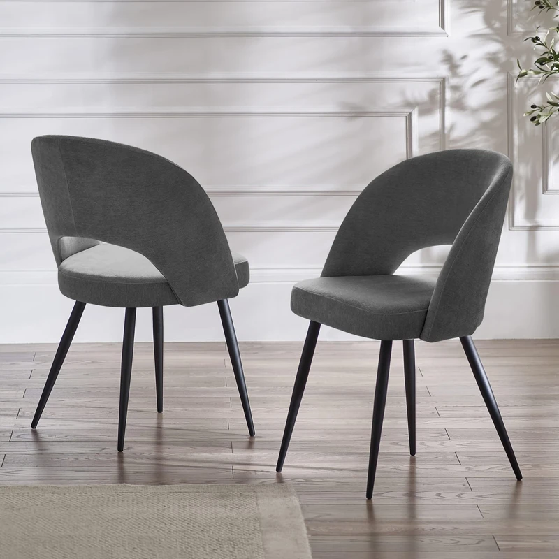 Julian Bowen Set Of 2 Ella Dining Chairs - Onyx
