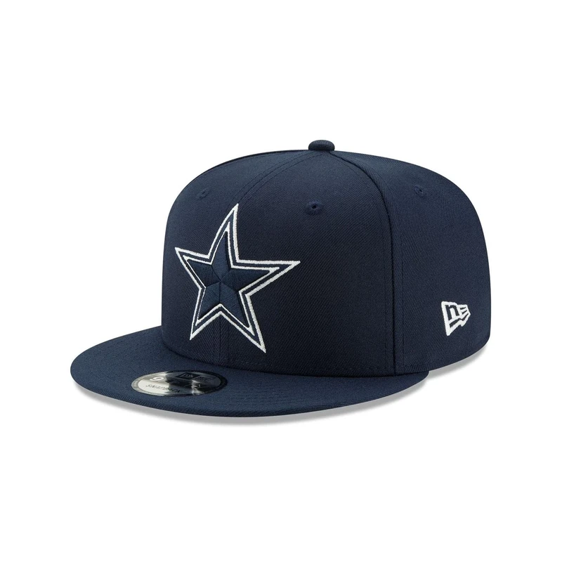 New Era NFL 9FIFTY Team Color Adjustable Snapback Hat Cap - One Size, Dallas Cowboys - Navy, One Size