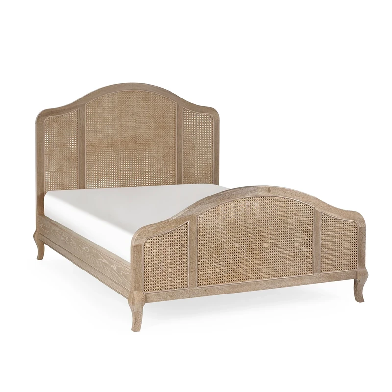 Julian Bowen Fleur Rattan Bed 135Cm- Light Oak