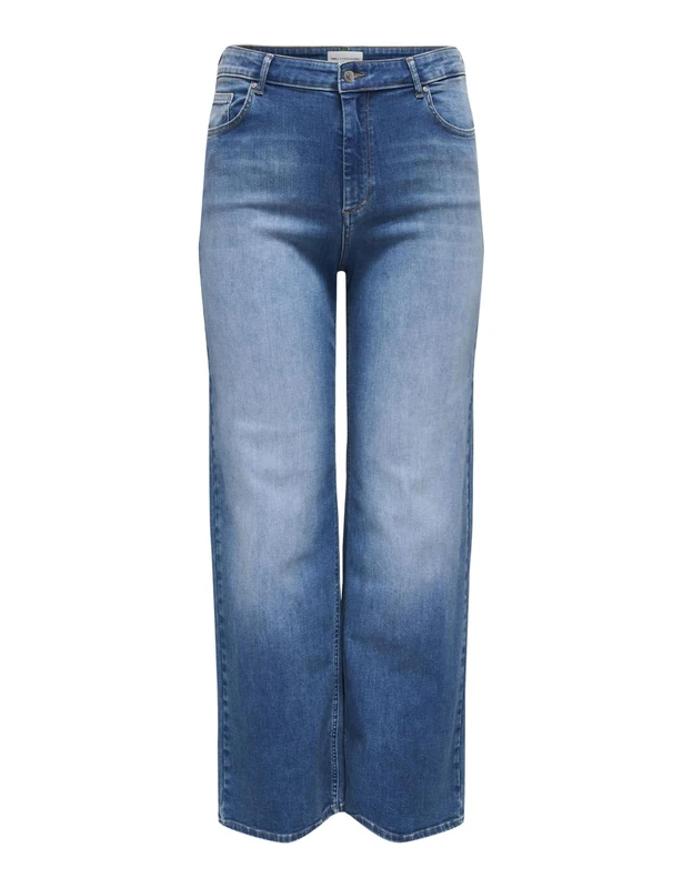 ONLY Carmakoma Women's Carwilly Hw Wide DNM Rea12187 Noos, Medium Blue (Medium Blue Denim), 52W x 34L - Image 1