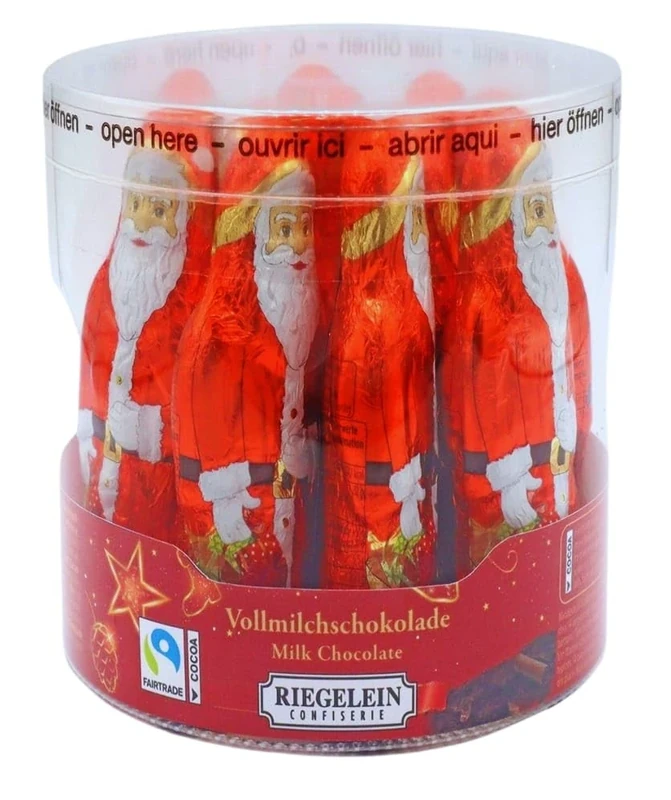 Riegelein Hollow Milk Chocolate Santas Drum 25g x 11- Gift For Kids Adults - Christmas Eve Stocking Filler