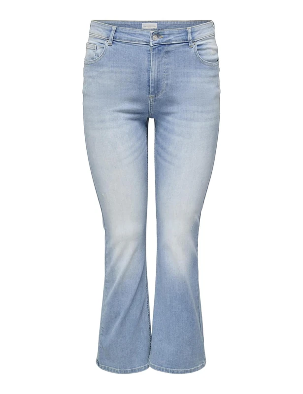 ONLY Carmakoma Carwilly Life Hw Flared DNM Tai467 Noos, Light Blue (Light Blue Denim), 44W x 34L