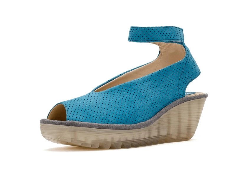 Fly London Women's YALA376FLY Sandal, Blue, 5 UK