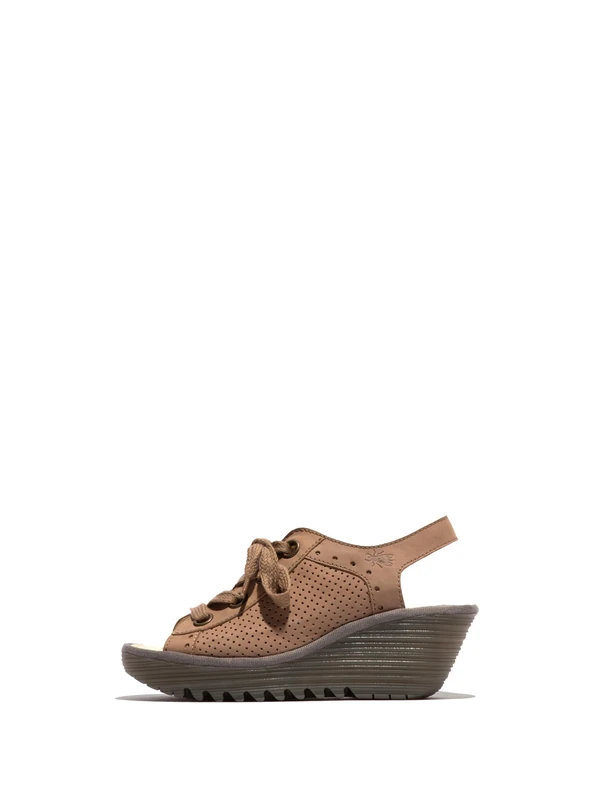 Fly London Women's YUTA617FLY Sandal, Taupe, 3 UK