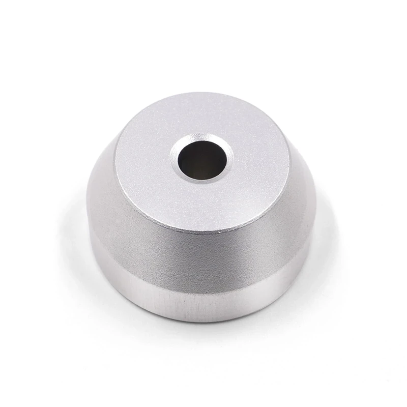 45 RPM Adapter for 7 Inch Vinyl Record Solid Aluminum Record Adapter (Silver)