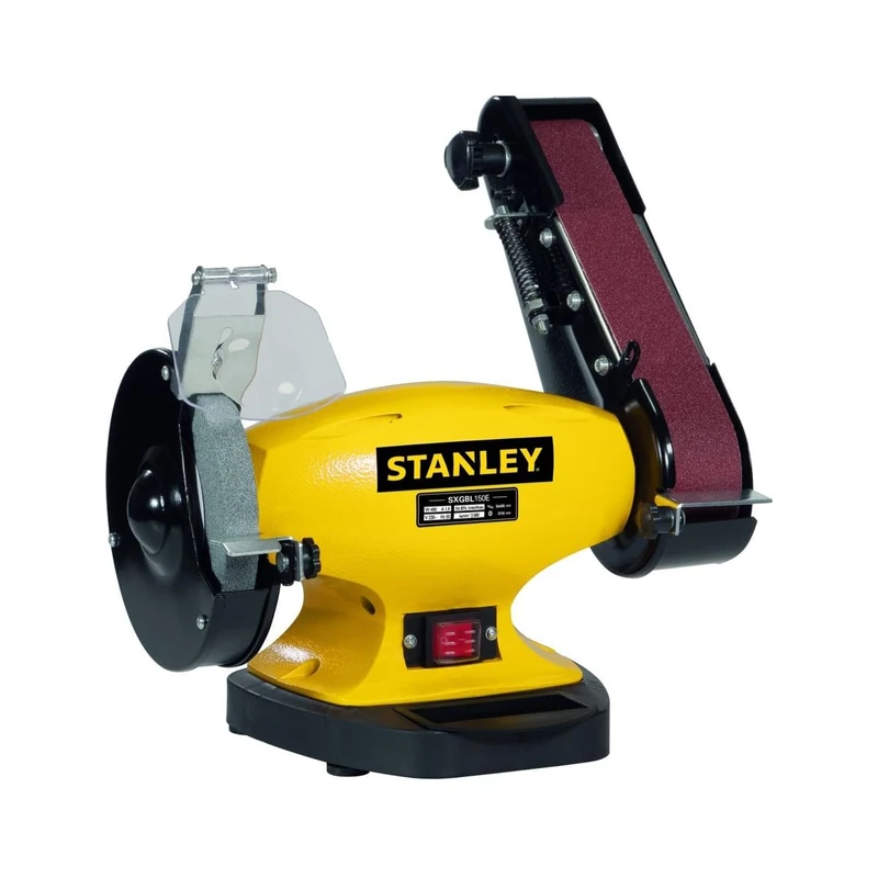 Stanley Bench Grinder & Sander – 330W Powerful Motor | Combination Tool for Grinding & Sanding | Heavy-Duty Benchtop Design for Metalwork, Woodwork, DIY & Professional Use