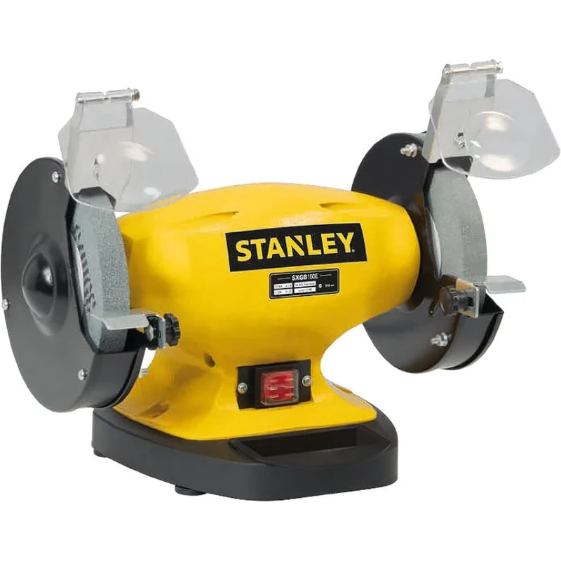 Stanley Bench Grinder – 330W Powerful Motor | 2 Grinding Wheels for Sharpening & Polishing | Heavy-Duty Design for Workshops | Ideal for Metalwork, DIY & Professional Use