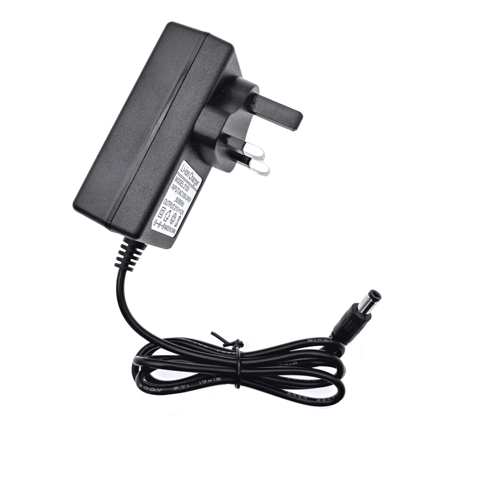 JZK 21V 2A 42W power supply charger replacement, AC to DC power adapter with charging cable and indicator light