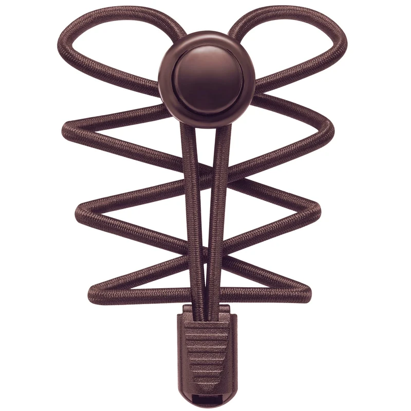 Stepace [2 Pairs No Tie Elastic Shoe Laces for Adults and Kids-One Size Fit All Dark Brown