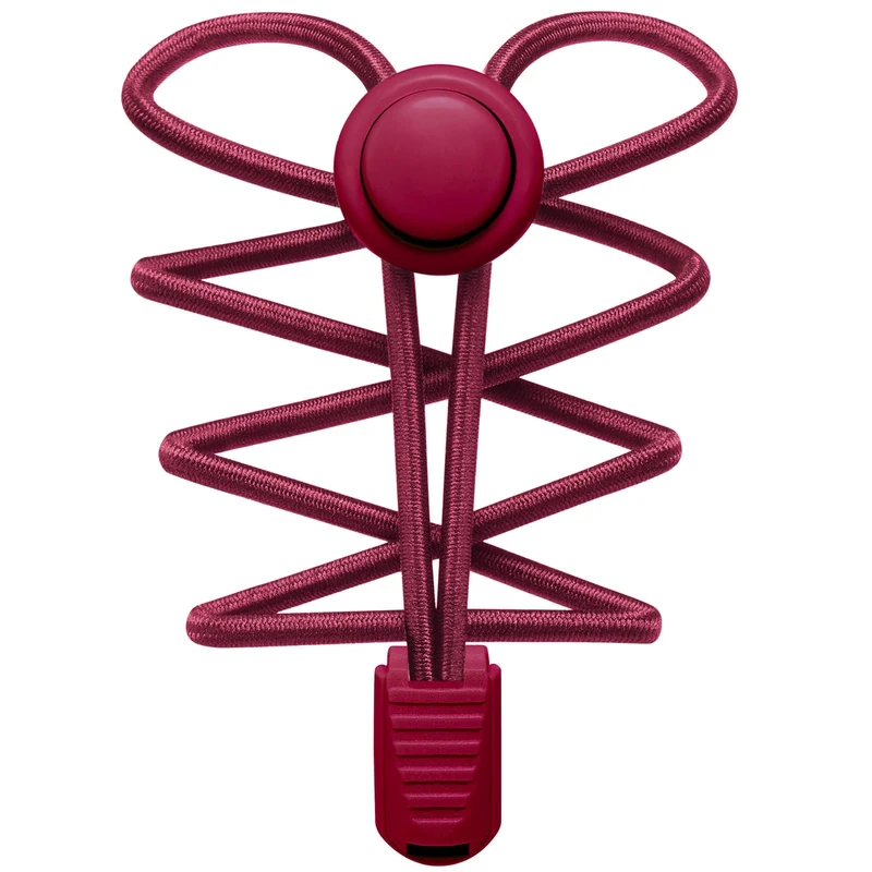 Stepace [2 Pairs No Tie Elastic Shoe Laces for Adults and Kids-One Size Fit All Dark Red