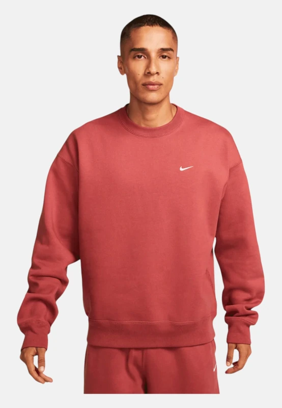 Nike Men's Nrg Crew Sweat Sweatshirt, Canyon Rust, White, L