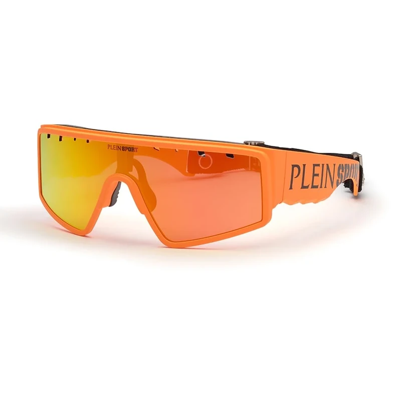 PHILIPP PLEIN SPORT Men's The Flame Sunglasses, Matte Orange, 99/0/130
