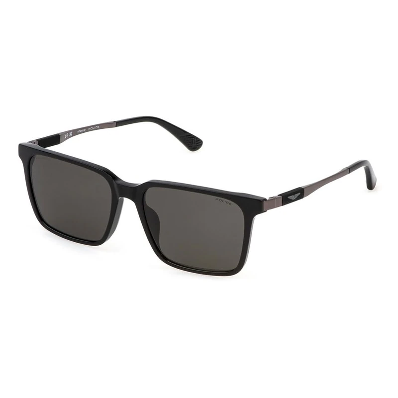 Police Men's Ranger 2 Sunglasses, Shiny Black, 56/17/145