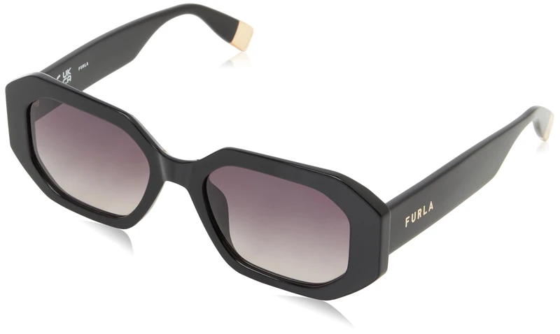 Furla Women's Sfu815 Sunglasses, Shiny Black, UK 26