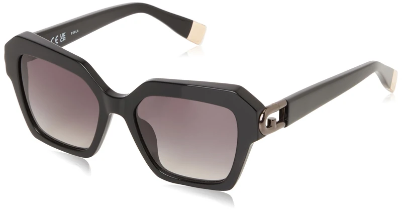 Furla Women's Sfu817 Sunglasses, Shiny Black, UK 40